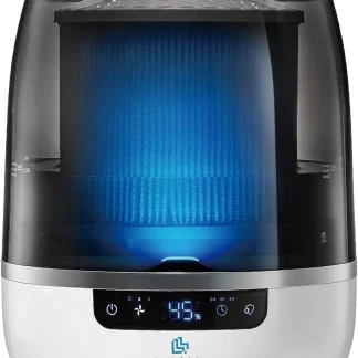 Bedroom Evaporative Humidifier, Humidifier and Air Purifier in One, with HOCL Generator, Mildew Remover, Pet Smoking Odor Eliminator, 538 Square Feet, Blue