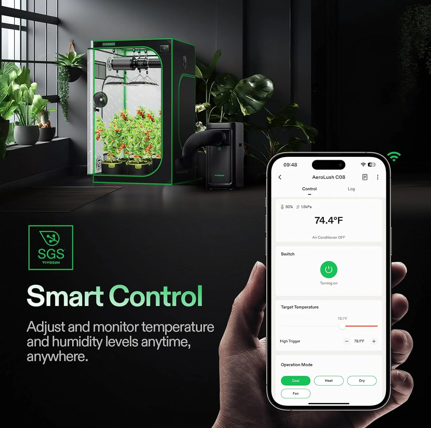 VIVOSUN Smart Air Conditioner 8000 BTU 4-in-1 - C08 - Image 3