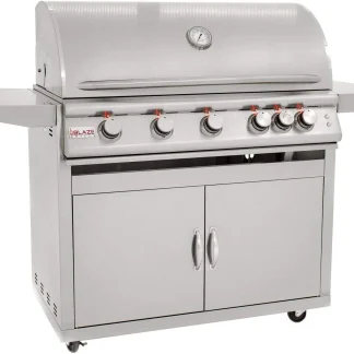 Blaze Freestanding Grill with Lights (BLZ-5LTE2-LP-BLZ-5-CART), 40-inch, Propane Gas