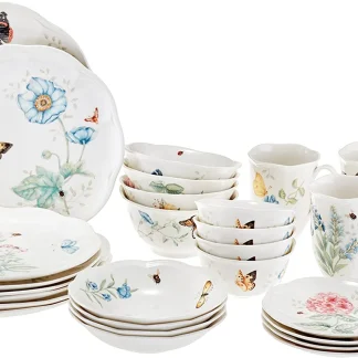 28 Piece Butterfly Meadow Classic Dinnerware Set