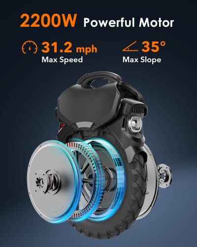 INMOTION V11 Electric Unicycle - 18 Inch Self-Balancing Monowheel, Equipped with 3.35'' Air Suspension - Image 5