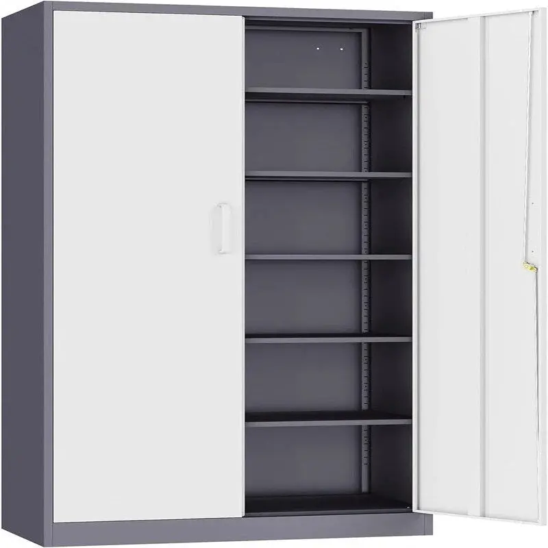 Heavy-Duty Metal Garage Storage Cabinet, Lockable Freestanding 5 Adjustable Shelves, 70.87 inch31.5 inch15.7 inches - Black - Image 5