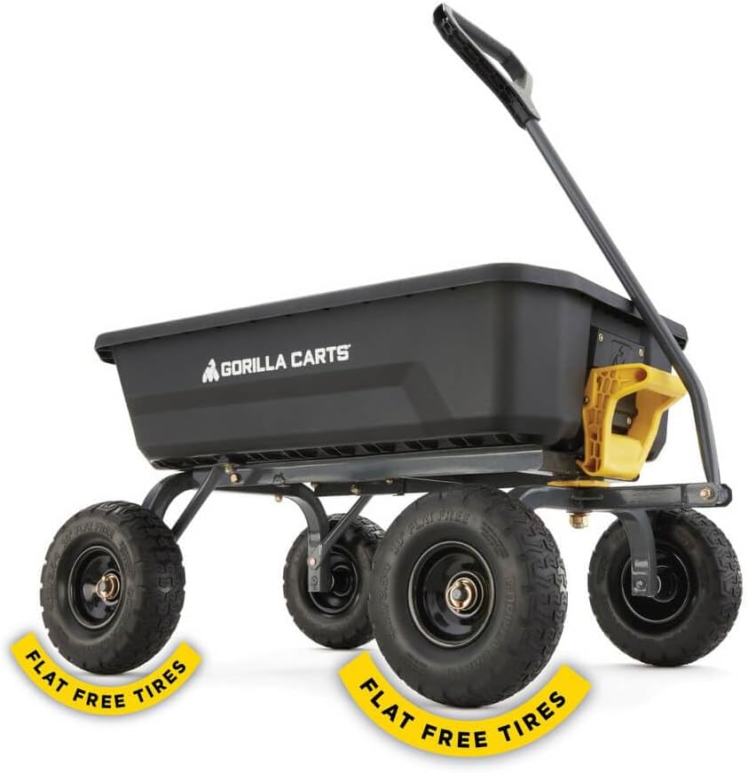 7GCG-NF Heavy-Duty Poly Dump Garden Cart, 7 Cu. Ft., 1,200-Lb. Capacity - Image 2
