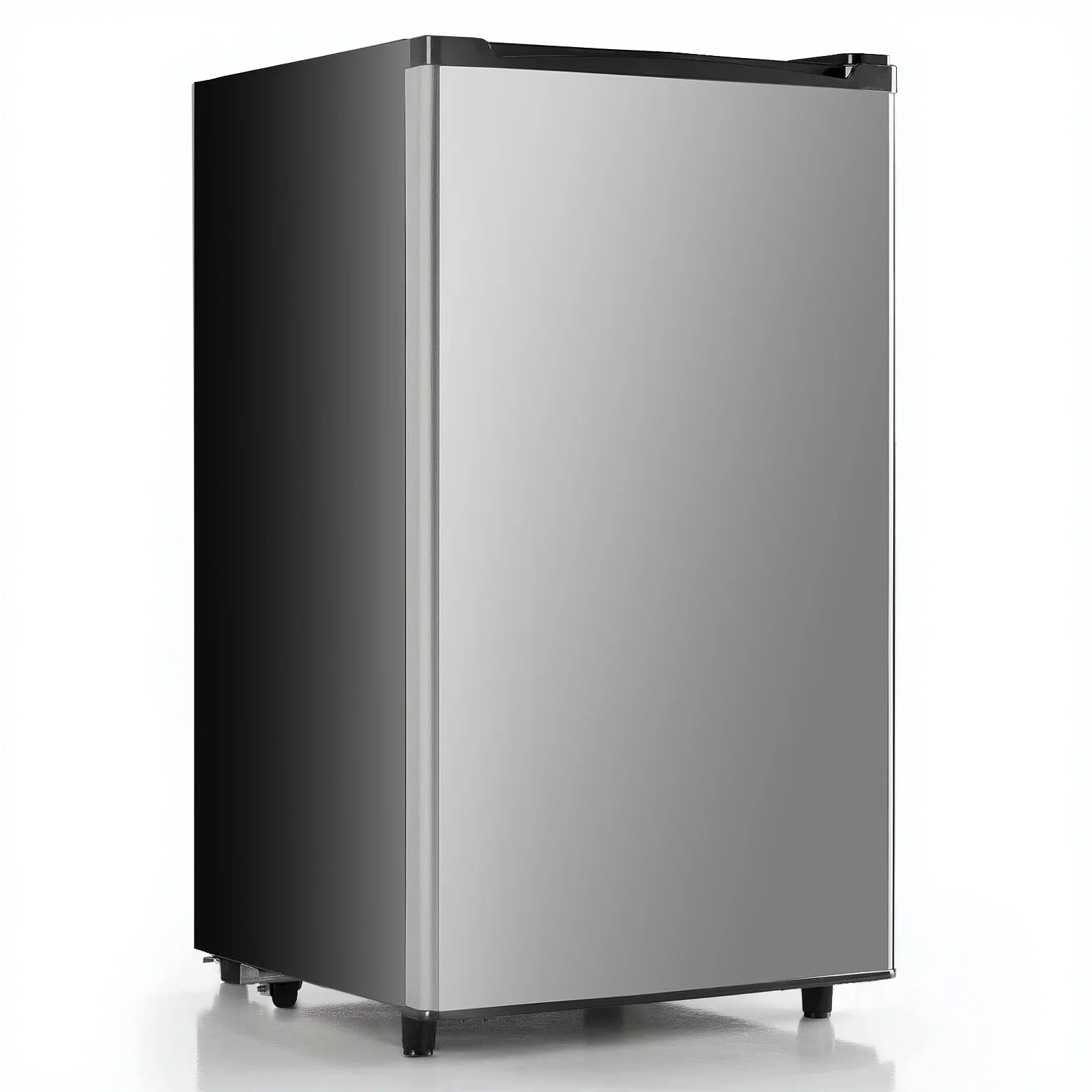 TINKLE WELL Mini Fridge With Freezer, 3.2 Cu Ft, Single Door, Silver - Image 3