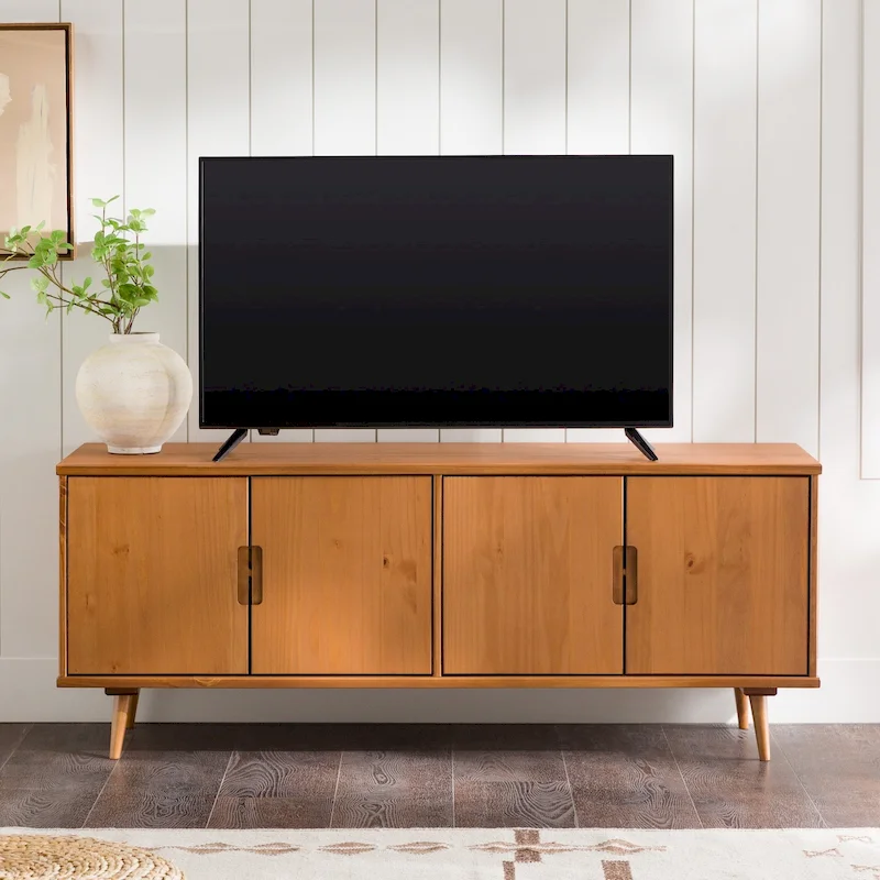 Mid-Century Modern Solid Wood TV Console by Middlebrook - Image 3