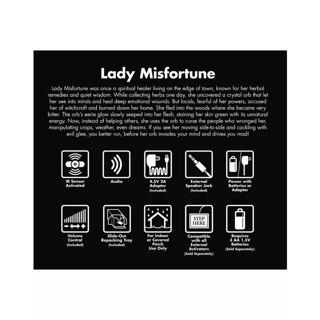 6 Ft 11 In Lady Misfortune Animatronic