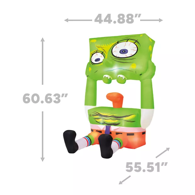 5 Ft Light-Up SpongeBob SquarePants Inflatable Decoration