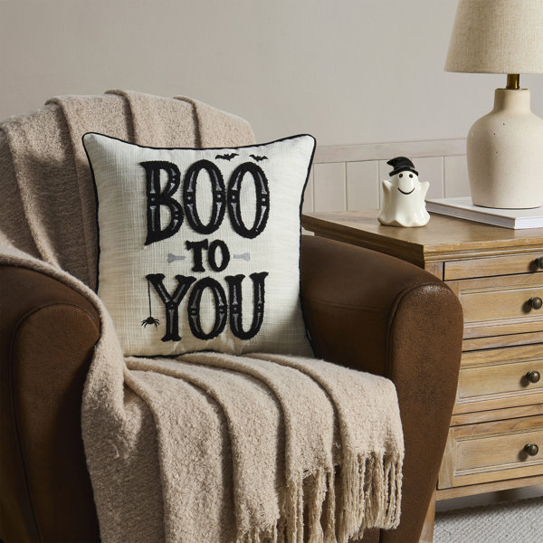 Hallmark 18" x 18" Multicolor Boo to You Reversible Fall Decorative Pillow