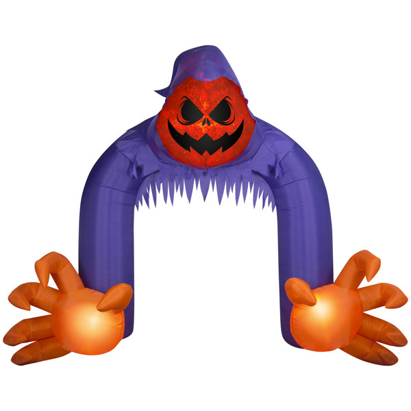 Staked Halloween Jack-O-Lantern Inflatable Outdoor Decoration
