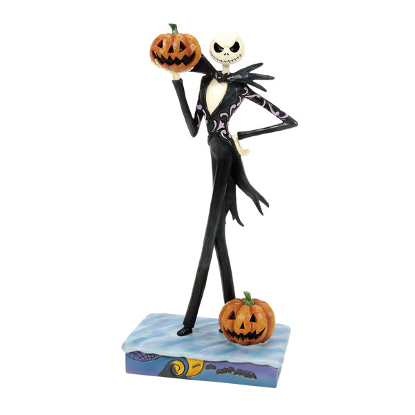Disney Traditions by Jim Shore The Nightmare Before Christmas Jack Skellington Holding Pumpkin Figurine 9.25 Inch