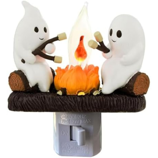 Ghost Campfire Nightlight, Ghost Flickering Night Light, Campfire Flame Halloween Nightlight