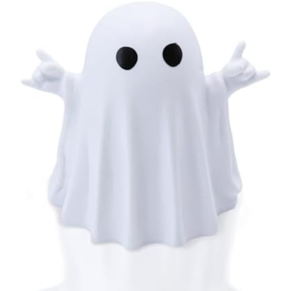 Halloween Ghost Figurine Halloween Desk Ornaments Funny Gestures Spooky Ghost Statue Cartoon Cute Mini Resin Spooky Ornaments For Holiday Home And Office Decorations