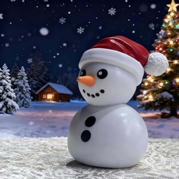 Christmas Figurine, Cute Snowman Statue, Funny Decor For Christmas Decorations Indoor, Xmas Figurine For Porch And Indoor Home Party Winter Decor Gifts