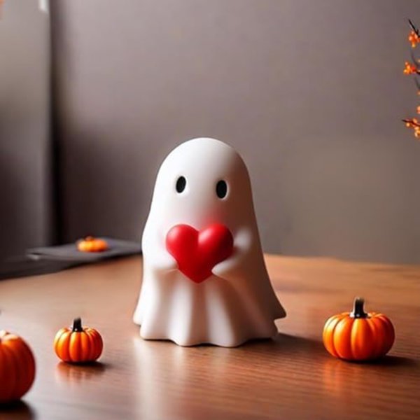 Halloween Ghost Figurine - Spooky Resin Ghost Statue, Funny Cute Ghost Ornaments For Halloween Decorations, Porch And Indoor Home Office Desk Decor, Christmas,New Year’S Gifts
