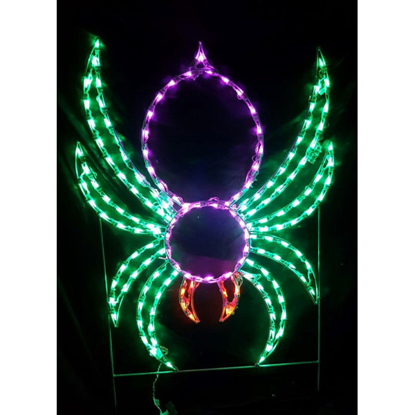 Spooky Spider Halloween Holiday Lighted Display