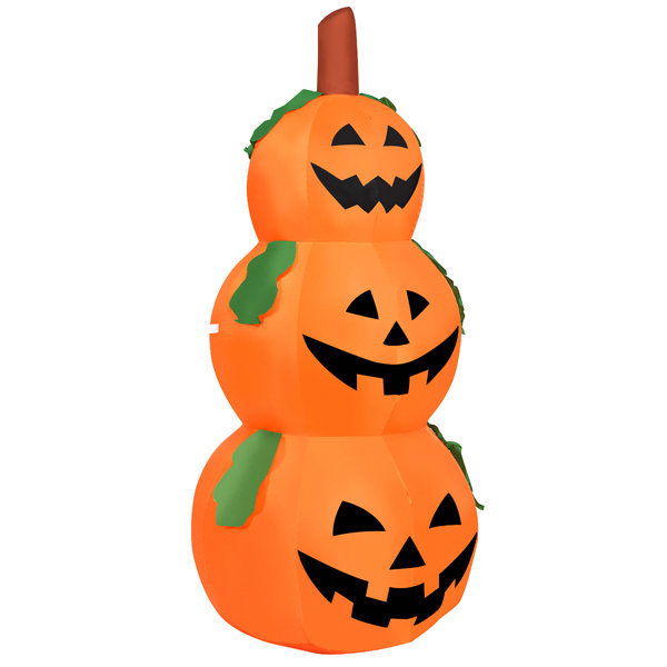 Staked Halloween Jack-O-Lantern Inflatable Outdoor Decoration