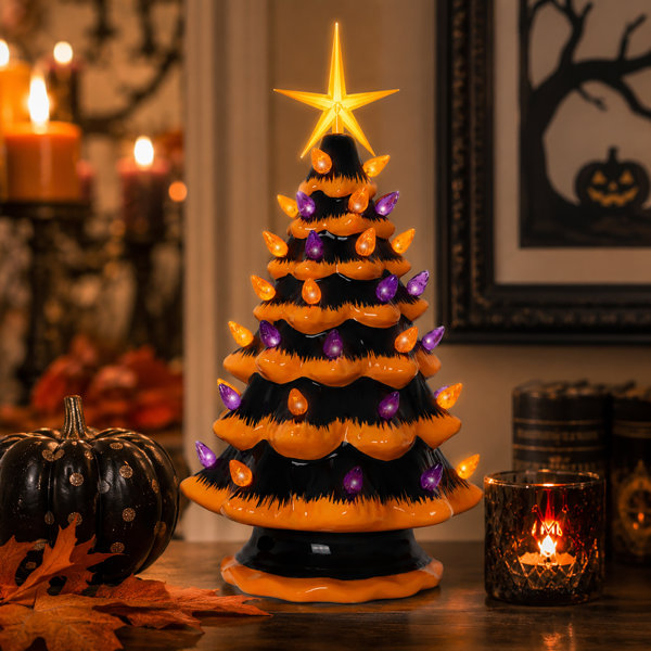 Christmas Classics Halloween Lighted Tabletop Tree
