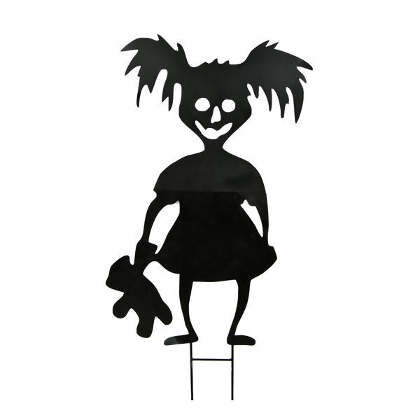 38" Halloween Scary Girl Garden Stake