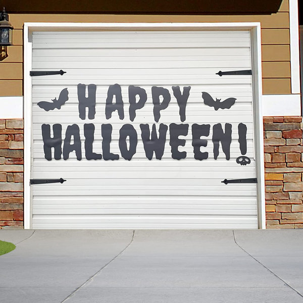 Plastic Halloween Bats Outdoor Decorative Mural