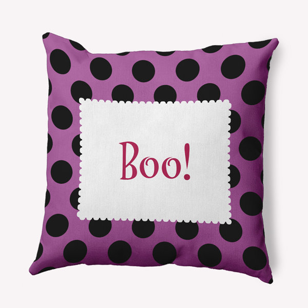 Witches Brew Polka Dots Outdoor Reversible Throw Pillow