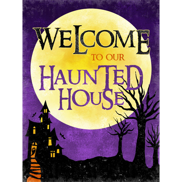 Halloween Ghost and Bat Banner