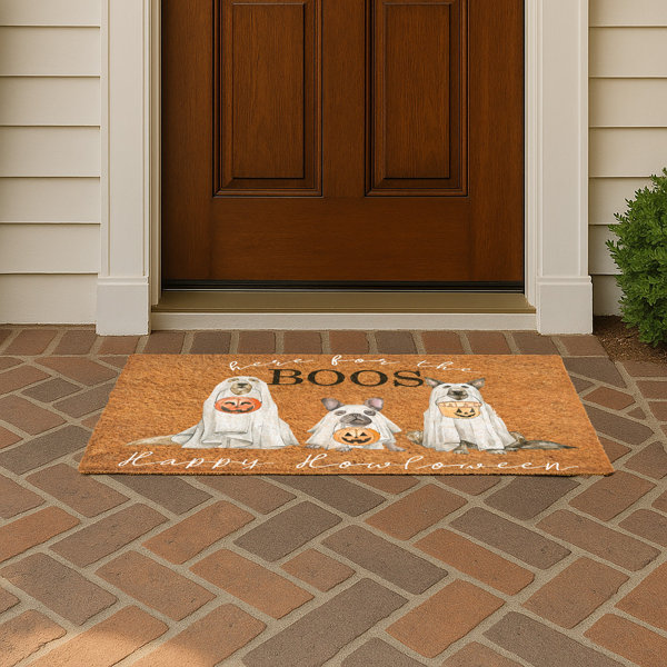 Happy Howloween Ghost Pups Door Mat