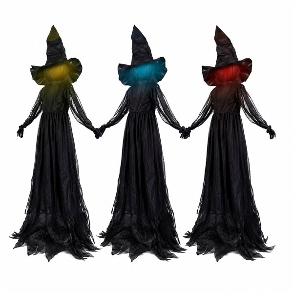3-Pack 48" Light-Up Sound Witch Decor