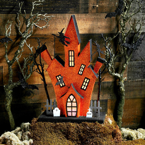 18" LED Cardboard Haunted Mansion