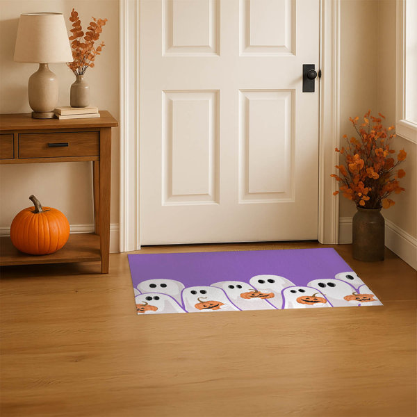 Ghosts & Pumpkins Non-Slip Indoor Door Mat