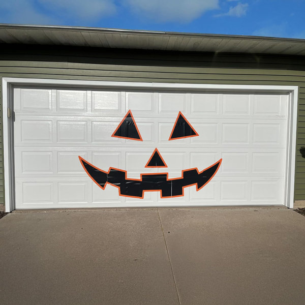16 Piece Jack-O-Lantern Face Garage Door Mural Set