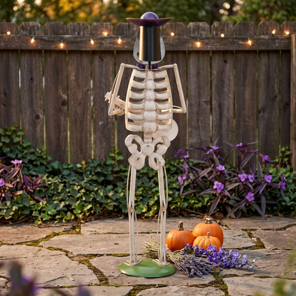Halloween Skeleton Guitar Outdoor Yard Decoration