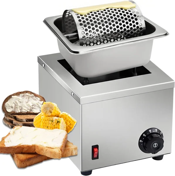 Electric Butter Wheel Warmer - 600W Stainless Steel Butter Roller