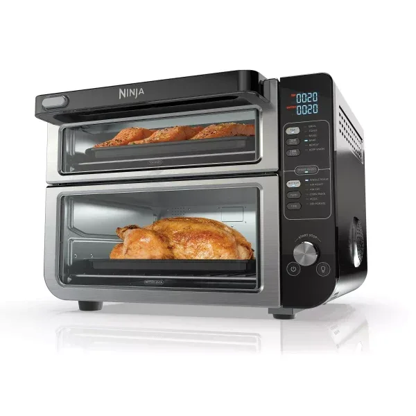 Ninja 12-in-1 Double Oven With FlexDoor, Rapid Top Oven, Convection And Air Fry Bottom Oven - DCT401